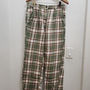 Obey Olive Plaid Trousers